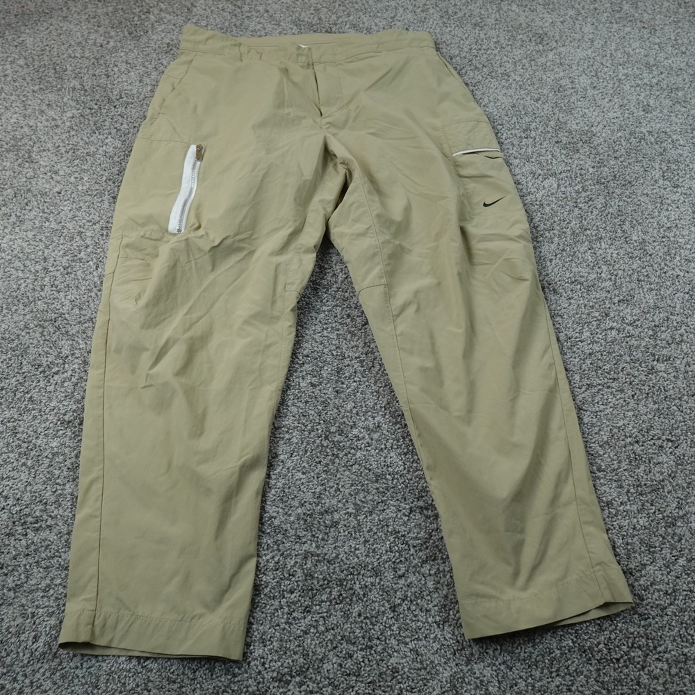 Nike Pants Mens 36X28 Beige Brown Swoosh Cargo Utility Trousers Performance Tech
